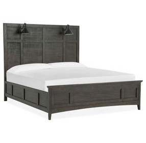 Westley Falls Graphite King Panel Bed with LED