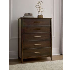 Nordhaven Nordic Walnut 5 Drawer Chest