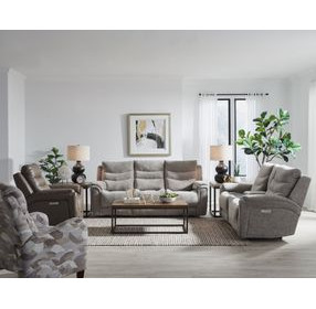 Catalina Sandstone 79" Zero Gravity Triple Power Reclining Console Loveseat with USB Charging