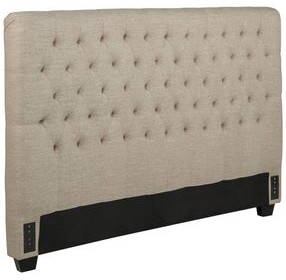 Chloe Oatmeal Upholstered California King Panel Headboard