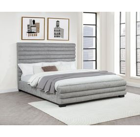 Patricia Gray California King Upholstered Platform Bed