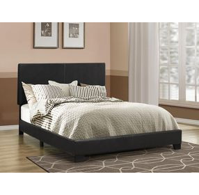 Dorian Black Upholstered Full Panel Bed