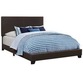 Dorian Brown California King Upholstered Panel Bed