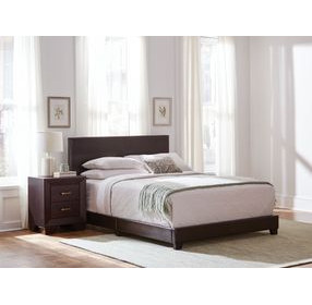 Dorian Brown California King Upholstered Panel Bed