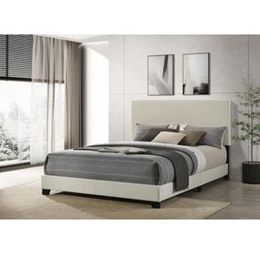 Dorian Cream Queen Upholstered Panel Bed