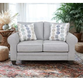 Amos Pebble Gray 64" Loveseat