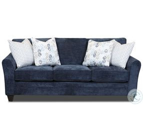 Wowza Navy Queen Sleeper Sofa