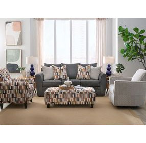 Amos Dusk Stitch Vintage Accent Chair