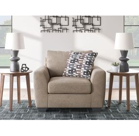 Triston-Peaks Suede Oversized Chair