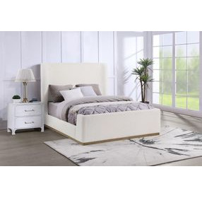 Nala Cream Upholstered Queen Sleigh Bed