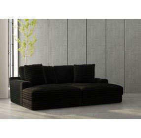 Comfrey Black 2 Piece Modular Sectional