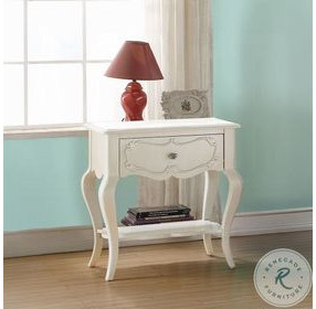 Edalene Pearl White Nightstand