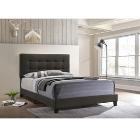 Mapes Charcoal Upholstered Queen Panel Bed
