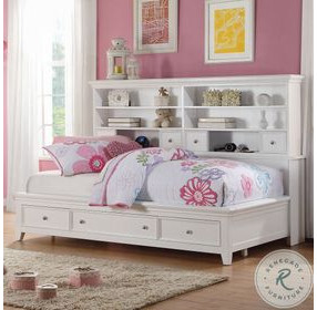 Lacey White Full Storage Daybed