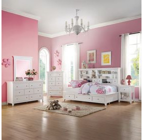 Lacey White Full Storage Daybed