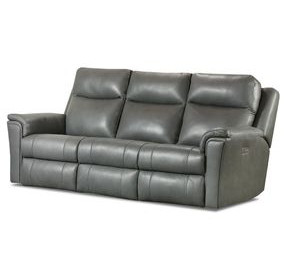 Ellington Ash Leather 89" Zero Gravity Power Reclining Sofa with USB Charging