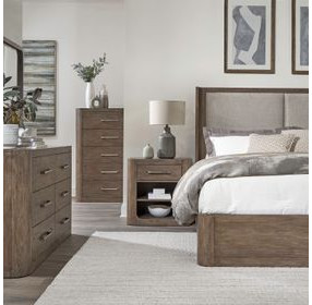 South Bend Burnished Clay 1 Drawer Nightstand with USB Charging