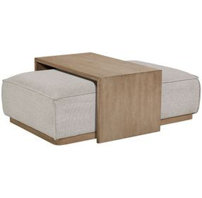 Elements Gray Ottoman and Tray Table
