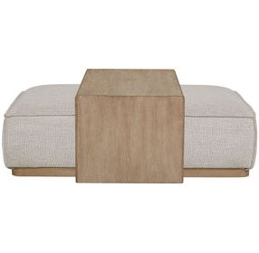 Elements Gray Ottoman and Tray Table
