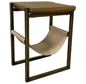 Aurora Latte Sling Chairside Table