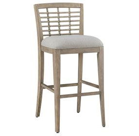 Beach Comber Shell Upholstered Bar Stool Set of 2