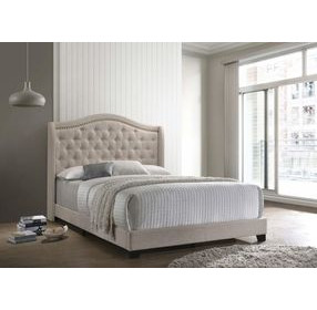 Sonoma Beige Upholstered Full Panel Bed