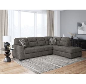 Olten Graphite 2 Piece Modular Sectional with RAF Chaise
