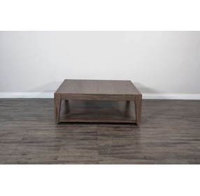 Velden Hollow Natural Square Coffee Table with Casters