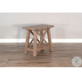 Factory Forge Natural Rectangular Chair Side Table