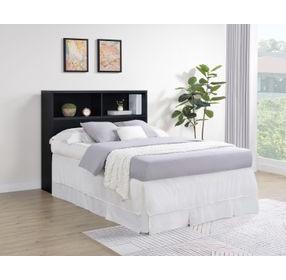 Westpark Black Full Storage Bookcase Headboard