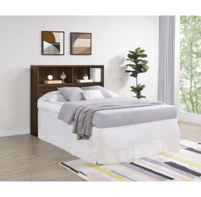 Westpark Dark Pine Full Storage Bookcase Headboard