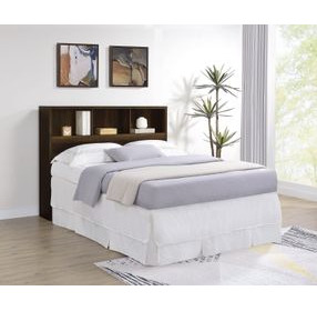 Westpark Dark Pine Queen Storage Bookcase Headboard