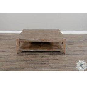 Sagewyn Weathered Brown 48" Square Cocktail Table