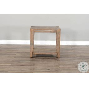 Maple Haze Brown 25" Rectangular Chair Side Table