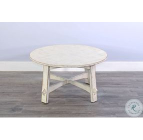 Seabright White Round Coffee Table