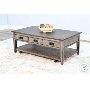 Rustic Refined Gray 48" Rectangular Coffee Table
