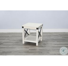 Hearthwood Haven White Square End Table