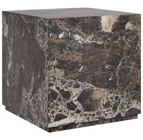 Arlo Dark Emperador Square Marble Top End Table