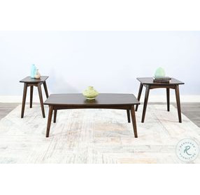 Cozy Luxe Dark Brown 15" Rectangular Chair Side Table