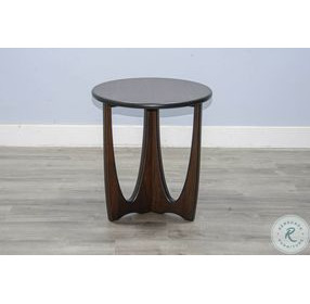 Rustic Refined Dark Brown 22" Round Chair Side Table