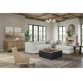 Aurora Latte Channel Chairside Table