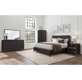 Aurora Peppercorn Waterfall Panel Bedroom Set