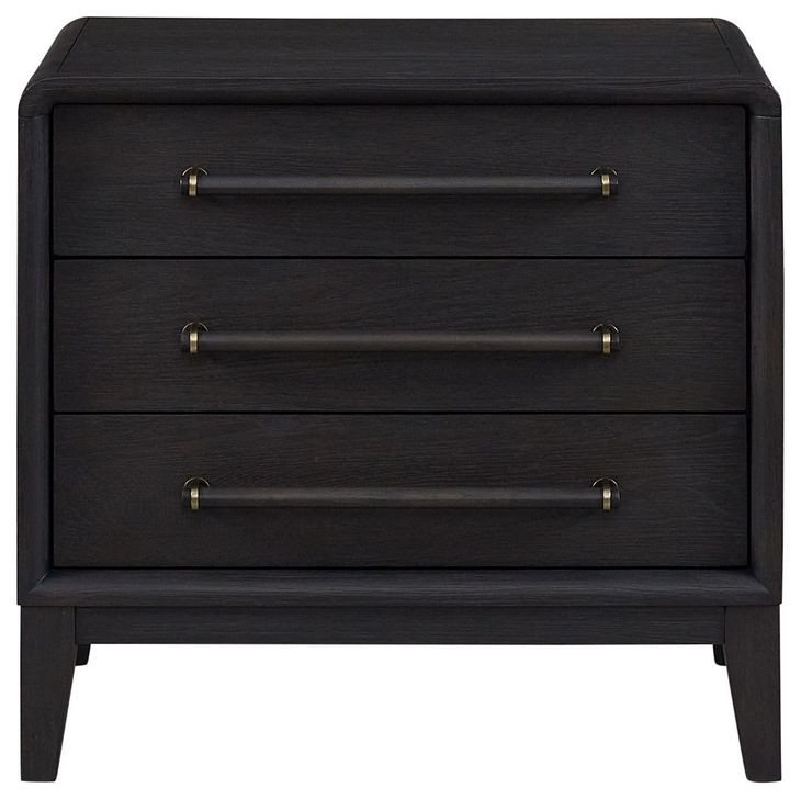 Aurora Peppercorn 3 Drawer Nightstand with USB