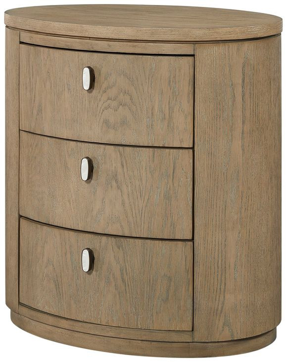 Elements Toffee Oval Nightstand