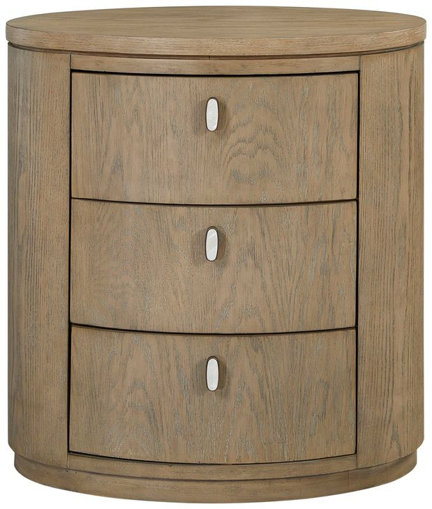 Elements Toffee Oval Nightstand