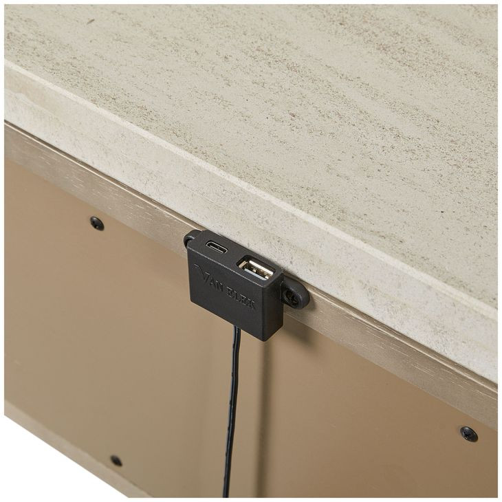 Elements Toffee 2 Drawer Nightstand with Rope Fronts
