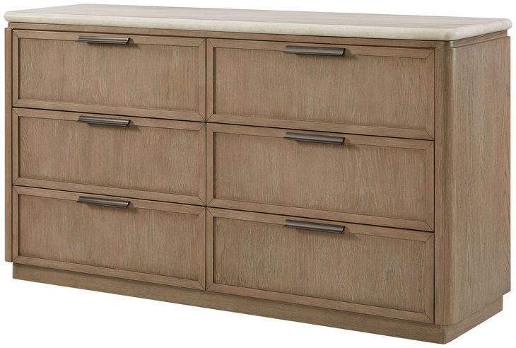 Elements Toffee Dresser Oak Veneer Drawer Fronts