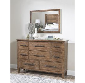 Artisans Place Vintage Pine and Ironwood Rectangular Mirror