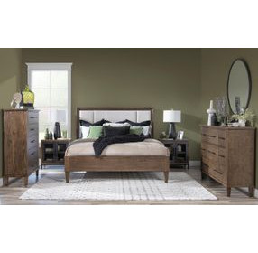 Artisans Place Brown and Beige California King Upholstered Bed