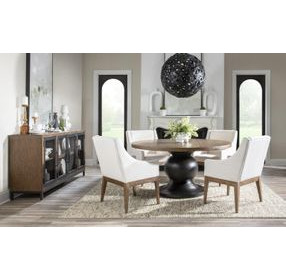 Artisans Place Vintage Pine and Ironwood 60" Round Dining Table